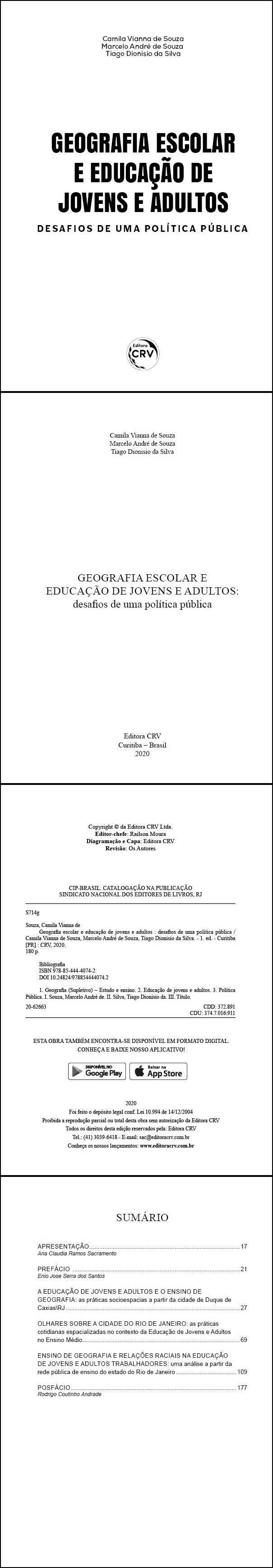 GEOGRAFIA ESCOLAR E EDUCAÇÃO DE JOVENS E ADULTOS: <br> Desafios de uma política pública